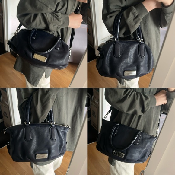 Marc by Marc Jacob’s New Q Legend Satchel bag in Navy with Silver metalware - Picture 5 of 16